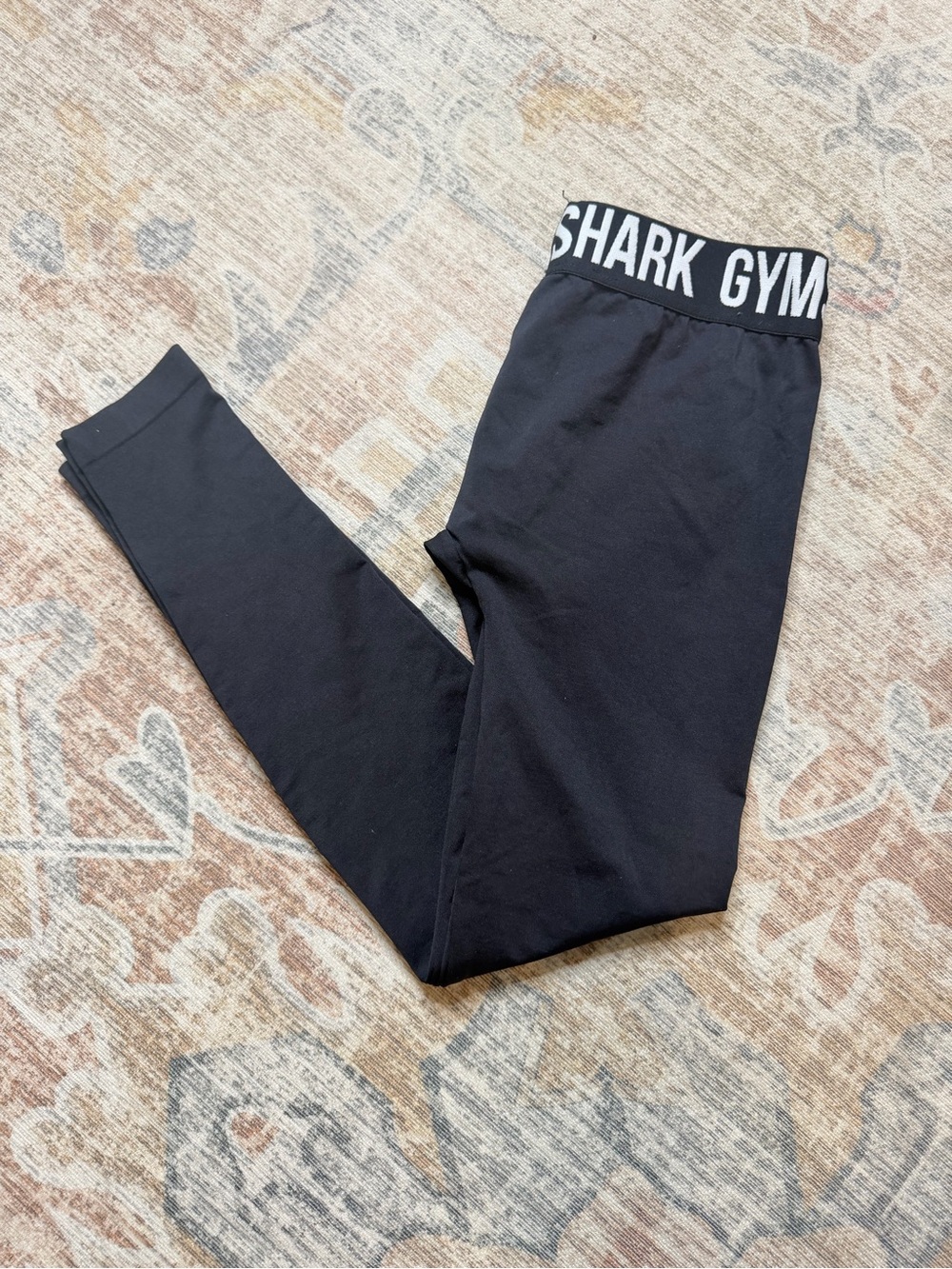 Gymshark Black Leggings with Branded Waistband